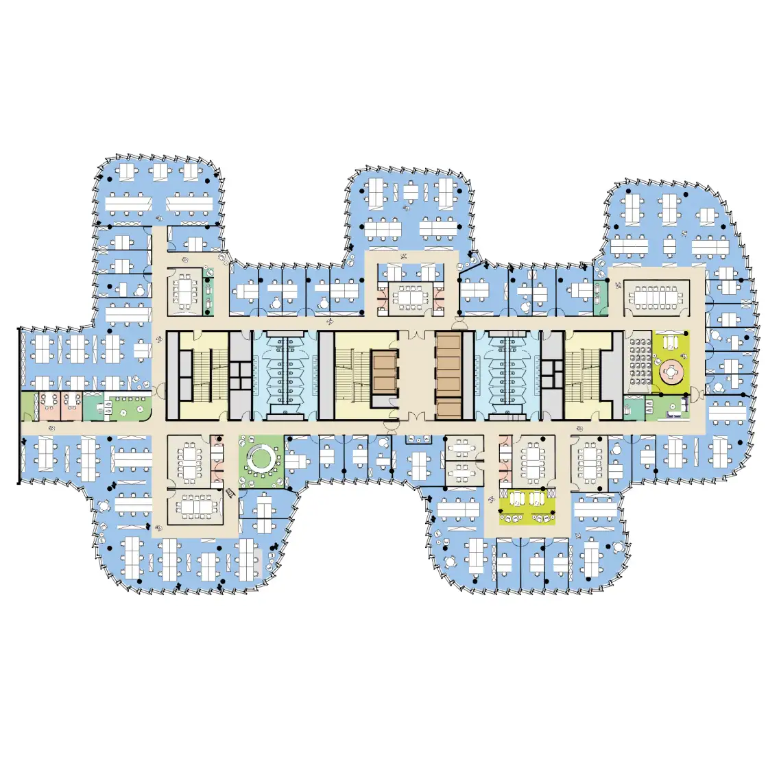 Plan R+6<br>Space planning<br>80/20